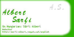 albert sarfi business card